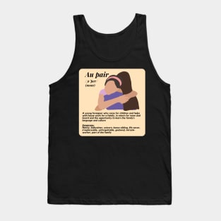 Au pair definition- female peach Tank Top